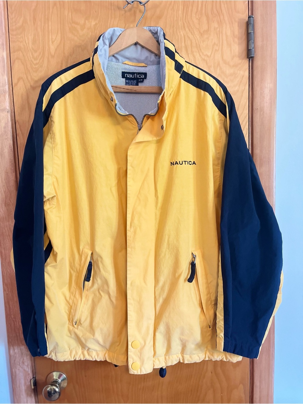 Nautica Full Zip Hideaway Hood Jacket, Men's Large